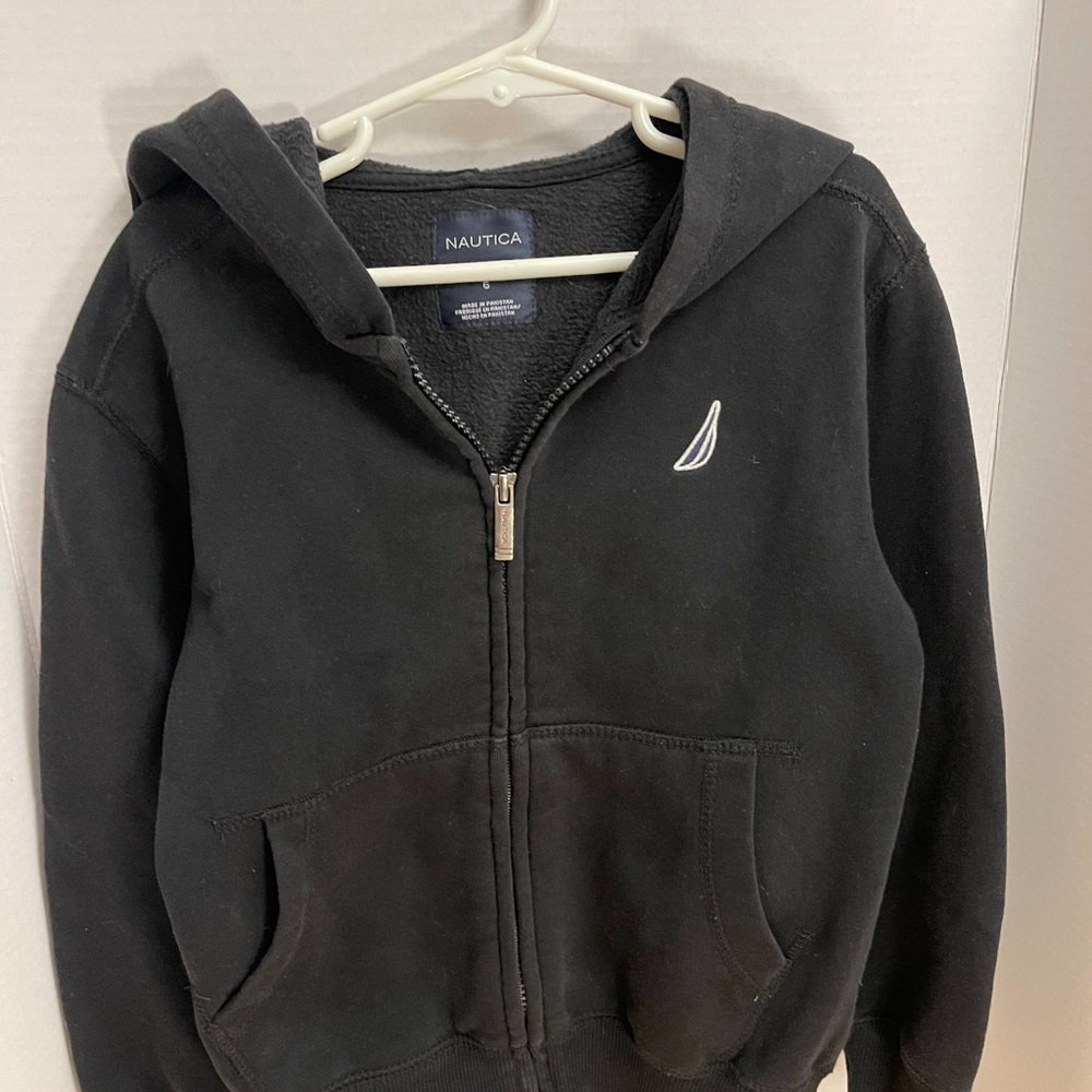Nautica Kids Black Zip-Up Hoodie
